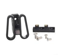 Feeshoppher Adaptateur de porte-bagages avant de vélo pliable en alliage d'aluminium 6061 à dégagement rapide pour Brompton pour sac avant DAHON - Noir Rouge Argent 6,4 x 5,9 x 7 cm (Noir)