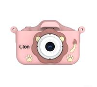 Feeshoppher Appareil photo numérique HD étanche pour enfants 1080p avec deux objectifs avant et arrière 20 MP photo et vidéo en silicone souple résistant aux chocs, écran IPS de 5,1 cm, carte mémoire