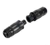 Feeshoppher BC01 Connecteur de couplage à 3 broches pour onduleur, prise IP67 femelle et mâle, 25 A, 2,5-4 mm², borne de fil pour APsystems Deye Sun Bosswerk TSUN-TSOL, noir