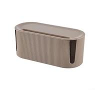 Feeshoppher Boîte de rangement de câbles en plastique ABS avec ouverture ventilée et en forme de U pour bandes jusqu'à huit prises, protège les cordons contre les dommages de la poussière et les