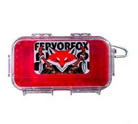 Feeshoppher Boîte de rangement étanche en ABS transparent IP67 résistant aux chocs et à la poussière, 18 x 9 x 5 cm, pour camping, randonnée, outils essentiels, jaune (rouge)
