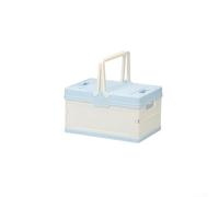 Feeshoppher Boîte de rangement pliable en polypropylène pour coffre de voiture, jouets, fournitures de pique-nique et cadeaux, récipient compact avec couvercle, solution de rangement pour la maison et