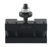 Feeshoppher BXA #1 Porte-outil à changement rapide 250-201 pour tour, capacité d'embout de 6,35 mm à 1,6 cm, balançoire de 25,4 à 38,1 cm, porte-outils de tournage et de face en acier avec design