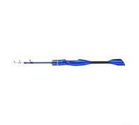 Feeshoppher Canne à pêche télescopique sur glace 70 cm/90 cm, canne à pêche d'hiver ultralégère avec pointe sensible, portable et pliable pour crevettes glacées, truites, perches (90 cm, bleu)