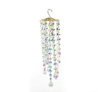 Feeshoppher Carillon éolien coloré à suspendre pour terrasse, pelouse ou maison, 21 cm, mobile arc-en-ciel étincelant avec artisanat fait à la main et design élégant, décoratif (coloré)