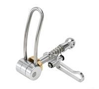 Feeshoppher Collier de serrage pour tige de selle de vélo en alliage d'aluminium à dégagement rapide avec crochet pliable Brompton - Diamètre : 31,8 mm - Noir, rouge, argent, violet, rose (argent)