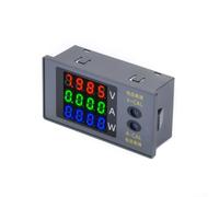 Feeshoppher Compteur de puissance numérique à LED DC730 avec triple affichage de la tension et du courant en watts DC7-30 V Entrée ASB Matériau pour test électronique (rouge, vert + bleu)
