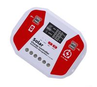 Feeshoppher Contrôleur de charge solaire 60 A avec écran LCD pour systèmes 12 V/24 V/36 V/48 V, charge en trois étapes, prend en charge l'acide, le gel, le phosphate de fer au lithium et la batterie