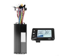 Feeshoppher Contrôleur de moteur sans balais et écran LCD pour scooter électrique 36 V 48 V 52 V 1500 W 35 A Onde sinusoïdale carrée 3 modes avec écran GD01, boîtier en alliage d'aluminium
