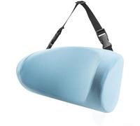 Feeshoppher Coussin de nuque en mousse à mémoire de forme en U avec tissu respirant pour enfants de 3 à 12 ans avec support doux à rebond lent réglable pour la plupart des voitures (bleu)