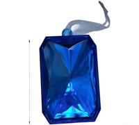 Feeshoppher Décoration de sapin de Noël étoilée azur avec fausses pierres précieuses en plastique, décoration élégante à suspendre pour couronnes de vacances et présentations festives, 9 x 9 x 3,5 cm