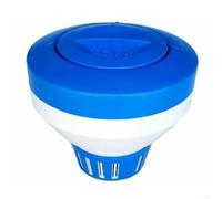 Feeshoppher Distributeur flottant pour tablettes de brome de 7,6 cm, distributeur réglable avec bouchon tournant pour piscines et jacuzzi, design rempli de mousse pour éviter les naufrages