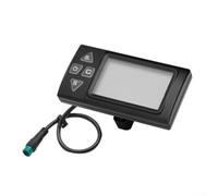 Feeshoppher E-Bike Écran LCD 24 V 36 V 48 V avec interface 5 broches, protocole n°2 pour guidon de vélo électrique Φ22,2 mm, écran étanche IP65 indiquant la vitesse de la batterie