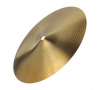 Feeshoppher Ensemble de percussions de 8 cymbales de batterie en laiton de 25,4 cm pour Hi-Hat Splash Crash avec lustre doré et son mélodieux clair, convient pour les joueurs de batterie de jazz à