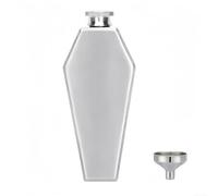 Feeshoppher Flasque en acier inoxydable de poche de 180 ml pour whisky ou spiritueux avec couvercle à vis, design anti-fuite et entonnoir pour homme, pour l'extérieur, voyage, camping, randonnée, P