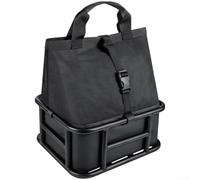 Feeshoppher Grand panier de vélo amovible avec sac intérieur isotherme imperméable, support avant et arrière en fer pour vélos électriques, rangement amovible pour courses et communications
