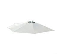 Feeshoppher Housse de rechange en polyester pour parasol semi-circulaire - 3 x 1,5 m - Tissu imperméable - Jaune, vert, bleu, rouge (blanc)