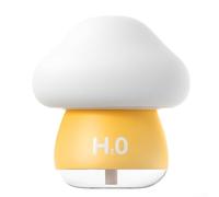 Feeshoppher Humidificateur USB en forme de champignon avec fonctionnement silencieux et deux modes de pulvérisation avec abat-jour en silicone souple et charge de type C pour chambre à coucher