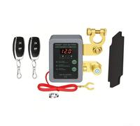 Feeshoppher Interrupteur de mise hors tension intelligent de batterie 12 V avec télécommande et affichage LED de la tension - Protection basse tension (coupure automatique 11,8 V), commande manuelle