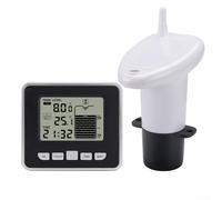 Feeshoppher Jauge de niveau de réservoir d'eau numérique pour intérieur et extérieur, écran LCD, capteur sans fil, indicateur de niveau d'eau avec fonction d'alarme