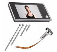 Feeshoppher Judas de porte sans fil avec caméra et sonnette, écran LCD numérique de 3,5 pouces, moniteur HD 720P, angle de vue de 120°, caméra de sécurité anti-effraction pour la surveillance 24h/24