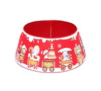 Feeshoppher Jupe de sapin de Noël en tissu non tissé - Cache-col de sapin de Noël - Cache-pied de sapin de Noël - Cache-pied pour fête de Noël, célébrations à la maison (style de Noël 1)