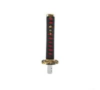 Feeshoppher Katana Poignée de levier de vitesse de voiture avec boîte manuelle en plastique et métal avec outil d'installation de tête de levier de vitesse et Ada (20 cm, noir)