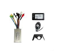Feeshoppher Kit de contrôleur de vélo électrique GD01 24 V 36 V 48 V 17 A 26 A 30 A onde sinusoïdale pour moteur sans balais avec ou sans capteurs à effet Hall, écran LCD, levier d'accélérateur PAS