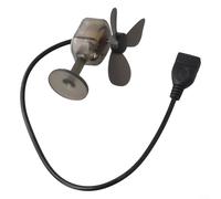 Feeshoppher Kit de générateur d'éolienne portable Mini générateur d'énergie 5 W Chargeur USB Kit d'éolienne pour vélo en plein air Véhicule électrique Téléphone portable Banque d'alimentation Lumière