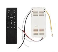 Feeshoppher Kit de télécommande pour ventilateur de plafond avec réglage de fréquence variable, 6 vitesses, fonction de gradation et surveillance de la batterie, entrée AC 110-265 V avec sortie 24 V