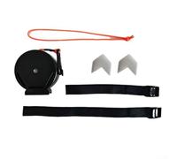 Feeshoppher Laisse de vélo rétractable pour enfants, corde de traction de 2,5 m avec bandes réfléchissantes, système de remorquage de sécurité noir pour cyclisme supervisé