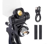 Feeshoppher Lampe de travail rechargeable avec LED de 500 lumens, température de couleur naturelle 4000 K pour une correspondance précise des couleurs, inclinaison réglable à 90° et rotation à 360 °