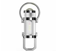 Feeshoppher Lanterne porte-clés 1200lm COB LED avec plusieurs modes d'éclairage SOS Stroboscope Rouge Bleu Type C Charge rapide Portable Power Bank Fonction étanche ABS Alliage d'aluminium Bo(F)