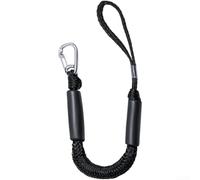 Feeshoppher Ligne d'ancrage élastique de qualité marine avec fermeture en acier inoxydable, corde d'amarrage flottante pour kayak, canoë, bateau, ligne de quai absorbant les chocs avec manchon en