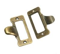 Feeshoppher Lot de 10 poignées d'étiquettes de tiroir antiques pour armoires, boîtes à bijoux et apothicaires en alliage de zinc