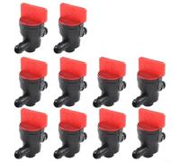 Feeshoppher Lot de 10 valves d'arrêt de carburant droites de 6,35 mm pour petits moteurs, robinet à essence pour tondeuse à gazon Honda, équipement souffleur, Bl