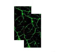 Feeshoppher Lot de 2 autocollants 3D étanches en PET résistant aux intempéries pour poteau de porte de voiture - Accessoires de décoration à faire soi-même - 50 cm x 25 cm - Convient pour l'extérieur