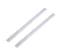 Feeshoppher Lot de 2 bandes d'étanchéité de porte de douche en PVC transparent de rechange pour panneaux de verre droits de 50 cm de long - Convient aux écarts de 14 mm, 17 mm, 23 mm - Séparation
