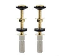 Feeshoppher Lot de 2 boulons de réservoir de toilette en acier au carbone plaqué cuivre avec rondelles en caoutchouc, joint étanche, écrous extra longs, fixation sécurisée pour toilettes I