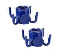 Feeshoppher Lot de 2 crochets de suspension à 4 griffes pour parapluie, plage, terrasse, jardin, bleu