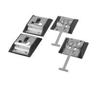 Feeshoppher Lot de 2 loquets de retenue de porte en acier inoxydable et fer galvanisé avec crochet et plaque de loquet pour une fermeture sécurisée et une tenue ouverte dans une porte de camion ou