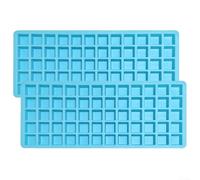 Feeshoppher Lot de 2 plateaux alimentaires en silicone avec 60 moules à glaçons conçus pour la récolte droite lyophilisateur, taille moyenne et grande, pas facile à nettoyer, vert, rose, blanc, bleu