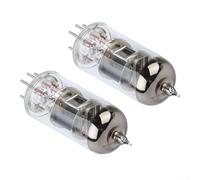 Feeshoppher Lot de 2 tubes à vide 6J5 pour 6 - 1n 6 - 5n - 6AH6 - 6AN5 - Construction en verre - Haute fiabilité - Performance stable - Artisanat amélioré - Longue durée de vie - Clear Treble Enha