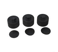 Feeshoppher Lot de 3 couvercles de vidange de piscine avec joint de rechange pour filtre à sable Sd35 SD40 SD60 SD70 en plastique noir 6 x 6 x 15 cm