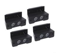 Feeshoppher Lot de 4 lampes solaires de clôture étanches IP65 avec LED chaude ou blanche pour jardin, allées et marches, économes en énergie, installation facile pour toute l'année I (lumière chaude)