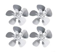Feeshoppher Lot de 4 pales de ventilateur de refroidissement en alliage d'aluminium pour réfrigérateur, 200 mm, 230 mm, 250 mm de diamètre, style aspiration avec trou central de 6,9 mm pour une