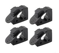 Feeshoppher Lot de 4 supports à bouton-pression en caoutchouc pour porte-bagages extérieur - Tuyau de 3 à 4 cm de diamètre - Collier de serrage fixe - Noir