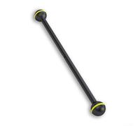 Feeshoppher Mât lumineux en alliage d'aluminium avec double tête sphérique, bras de support de lampe de poche pour appareil photo sous-marin pour plongée avec tuba et éclairage vidéo (noir) (25,4 cm)