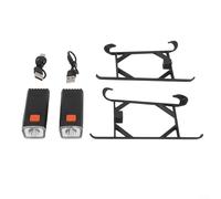 Feeshoppher Mini 5 Pro Trépied surélevé avec lumières de navigation nocturne, luminosité réglable, batterie rechargeable USB C, batterie 300 mAh, éclairage de 3 à 6 heures, design surélevé, protège