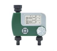 Feeshoppher Minuteur d'eau électronique avec contrôleur d'irrigation automatique à double sortie, système d'arrosage réglable pour pelouse, plantes, parterres de fleurs, écran LED étanche à la pluie